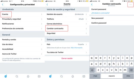 Cómo cambiar la clave en Twitter para iOS