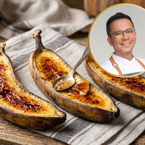 Cómo hacer plátanos al estilo crème brûlée con pocos ingredientes: quedan cremositos y tienen el toque del Chef José Ramón Castillo 