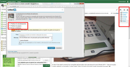 Evernote permite ahora compartir las notas en Linkedin y añade vista de presentación para imágenes