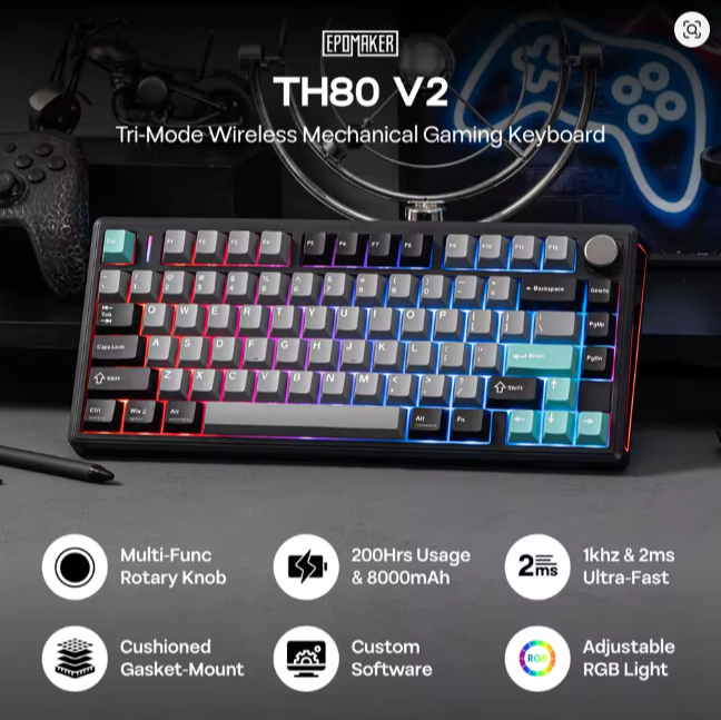 Teclado Mecânico EPOMAKER TH80 V2
