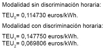precios kwh tur