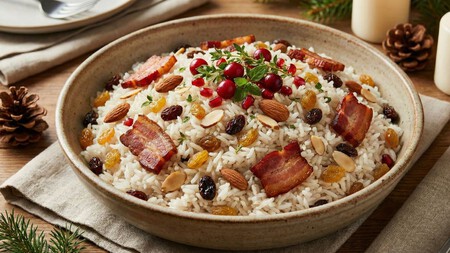 Arroz navideño con almendras y tocino: la guarnición fácil y deliciosa que estará lista en solo 15 minutos