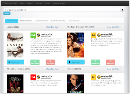 Describe tu película perfecta y obtén una lista de recomendaciones bastante exacta