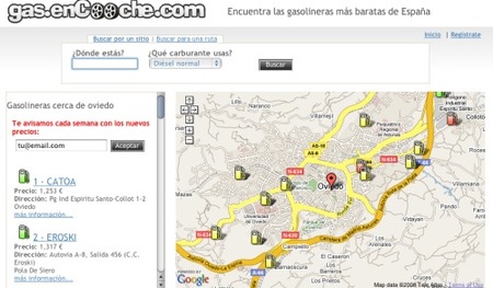 Buscador de gasolineras baratas