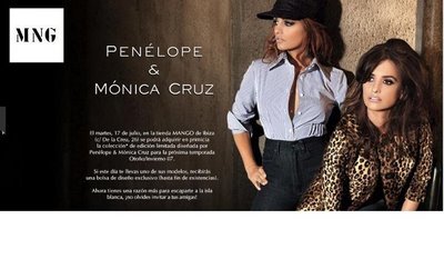 Penélope Cruz y su hermana Mónica diseñan para Mango