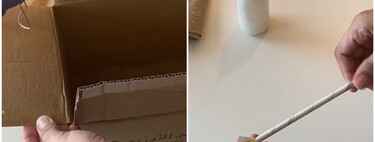 Con una caja de cartón y periódicos reutilizados podrás hacer este elegante organizador para el cuarto de baño