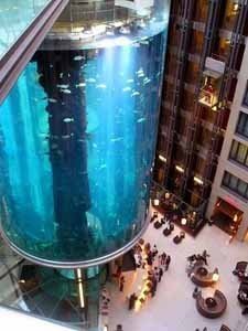 El mayor acuario cilíndrico del mundo dentro de un hotel