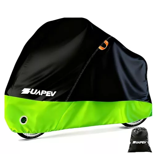ZUAPEV Funda Bicicleta Exterior Impermeable, Funda para bici Cubre Bicicleta Exterior 210D Poliéster, Capa Bici Lona para Tapar Bici de Montaña/Carretera/Niño/Electrica/MTB/BTT, 195x70x110cm