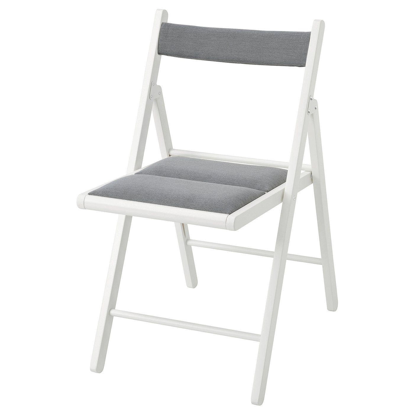 FRÖSVI - Silla plegable, blanco/Knisa gris claro