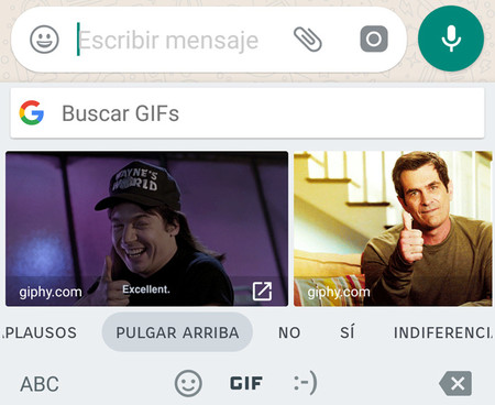 Ya puedes enviar GIFs animados desde Gboard en la beta de WhatsApp