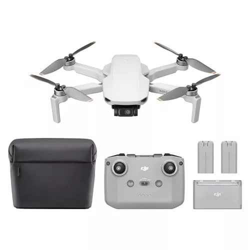 DJI Pack Mini 4K Vuela Más, dron con cámara 4K UHD para adultos, menos de 249 g, estabilización en 3 ejes, transmisión de vídeo a 10 km, regreso automático, 3 baterías para un tiempo máx - 93min, C0