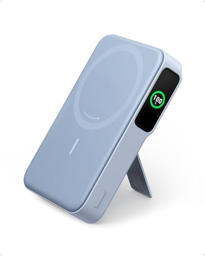 Anker MagGo Power Bank de 10,000 mAh con Pantalla Inteligente y carga magnética.