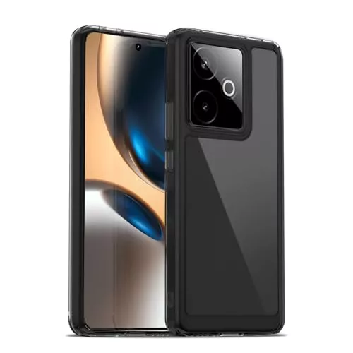 Liisooka Funda para Realme GT 7/GT 7T 5G, Militar de Protección contra Caídas, Anti-Amarillo, Antiarañazos, Carcasa Trasera de PC Duro, Case Ultrafina a Prueba de Golpes, Transparente