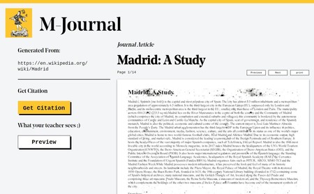 Esta web convierte las entradas de Wikipedia en convincentes 'papers' académicos fácilmente citables