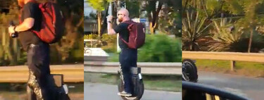 A 60 km/h por autovía, sin casco, bebiendo y bailando. Un monociclo es como un patinete, y su mal uso solo tiene un final