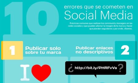 Diez errores que se cometen en Social Media, la infografía de la semana