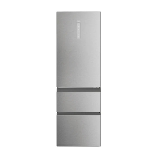 Haier HTW3618ENMG Combi Refrigerator, No Frost, 185 cm, 360 L, 3 Drawers, E Efficiency - Inox