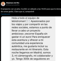 "¿No se te ha ocurrido ponerte a trabajar?": la respuesta de un restaurante de Madrid al influencer francés que quería "recorrer España sin gastar un euro" y cenar por la cara 