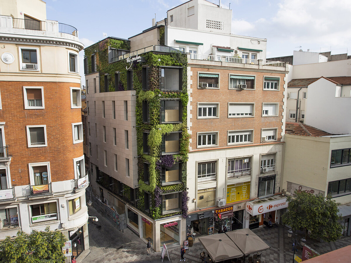 Un jardín vertical de Ignacio Solano adorna la calle Montera de Madrid