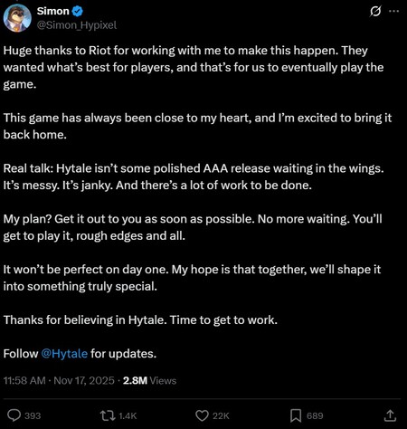 Rival Minecraft Hytale Lanzamiento 2025