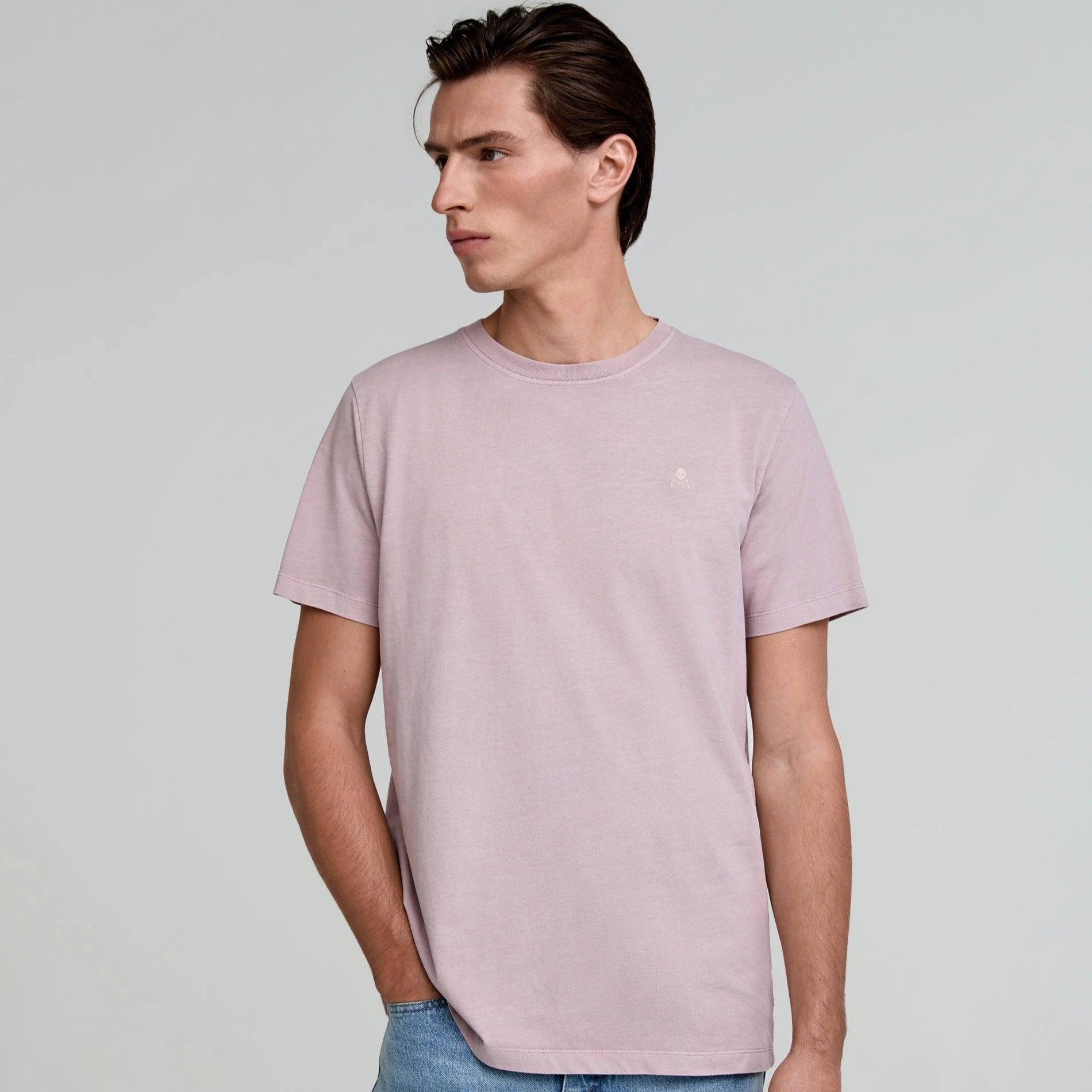 Camiseta de hombre de algodón de manga corta
