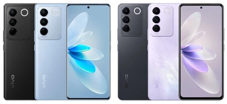 Vivo V27 および V27 Pro (左) および Vivo V27e (右)