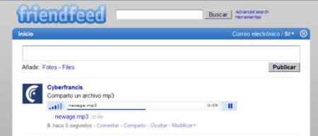 FriendFeed ahora permite compartir archivos