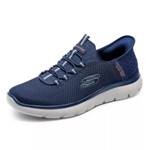 Skechers Hombre Summits High Range Slip-in , Navy Mesh/Trim, 43 EU