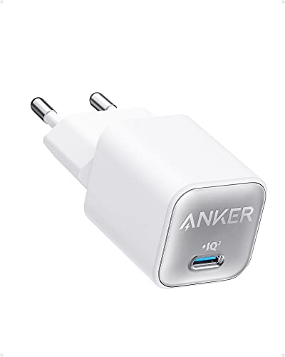 Anker USB C GAN Charger 30W, 511 Charger (Nano 3), PIQ 3.0 Cargador rápido PIQ 3.0, Anker Nano 3 para iPhone 13/13 Mini/13 Pro/13 Pro Max/12, Galaxy, iPad (Cable no Incluido) - Aurora White