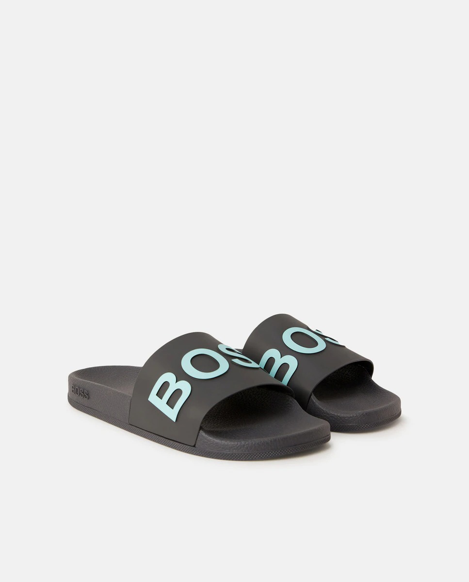 Chanclas de hombre Hugo Boss en azul marino con logo frontal