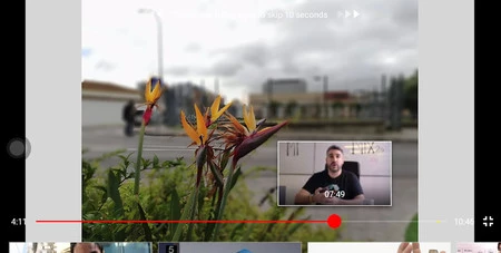 Youtubeのスワイプ