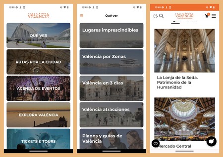Capturas de pantalla de la app Visit València Guía oficial