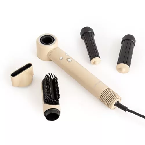 CREATE/ION STYLER PRO/Cepillo de aire secador y moldeador iónico 5 en 1 arena/Motor DC Brushless, 3 velocidades, función de aire frío, 3 niveles de temperatura, estuche de almacenaje, 1300W
