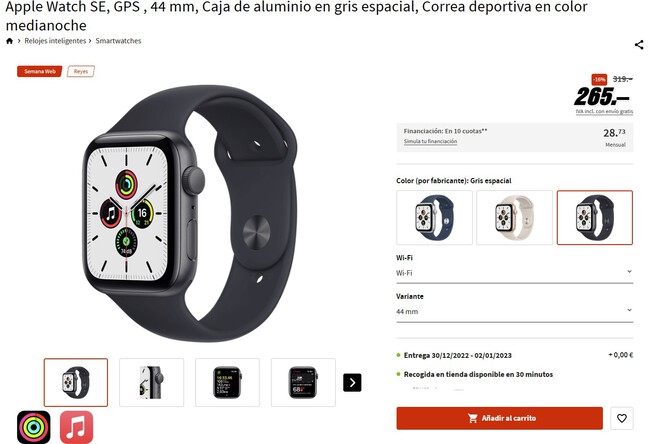 Por tiempo limitado puedes conseguir el Apple Watch SE de 44 mm a su ...
