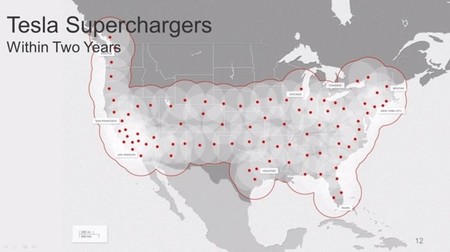 Mapa 2015 Supercargador Tesla
