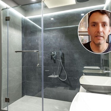 Diego Fernández, ingeniero químico: "utilizar esta mezcla de agua con jabón líquido para platos ayuda a quitar la grasa de la mampara de la ducha" 