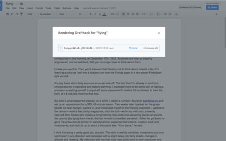 Draftback nos demuestra de la mejor forma todos los cambios que guarda Google Drive de nuestros documentos