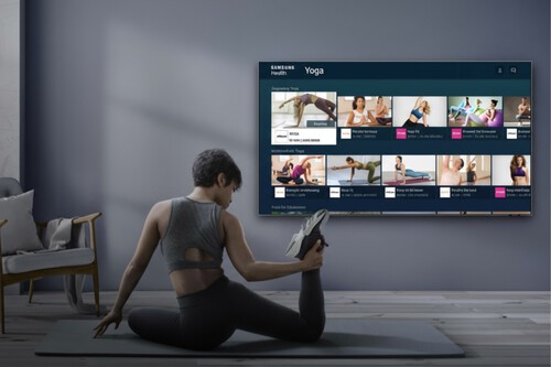 gimnasia con el televisor Samsung