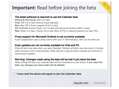 Apple abre la beta del nuevo calendario de MobileMe a todos los usuarios