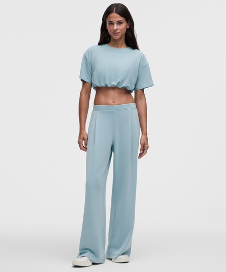 Pantalones ligeros de talle medio de tejido Softstreme Largo estándar