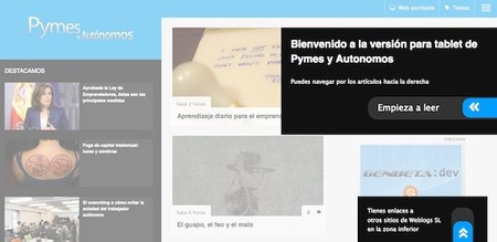 pymes y autonomos en tablet