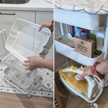 El carrito más vendido de Ikea se convierte en un mini centro de planchado con ruedas ideal para pisos pequeños