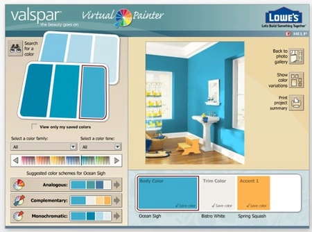 Eligiendo el color de las paredes con decoradores virtuales