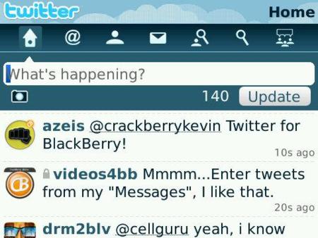 Twitter oficial para BlackBerry disponible a partir del 31 de marzo