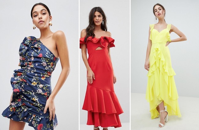 Vestido Invitada Volantes