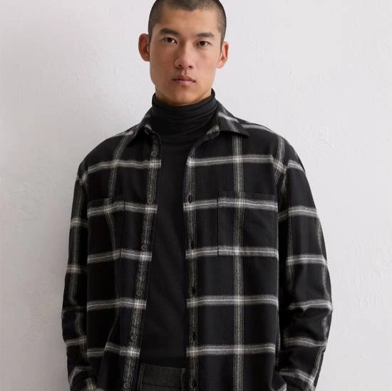 Camisa normal de suave sarga de algodón orgánico