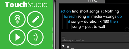 TouchStudio, programa desde tu móvil Windows Phone 7