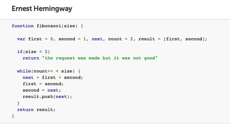 ¿Y si Hemingway o Shakespeare hubieran sido programadores Javascript?