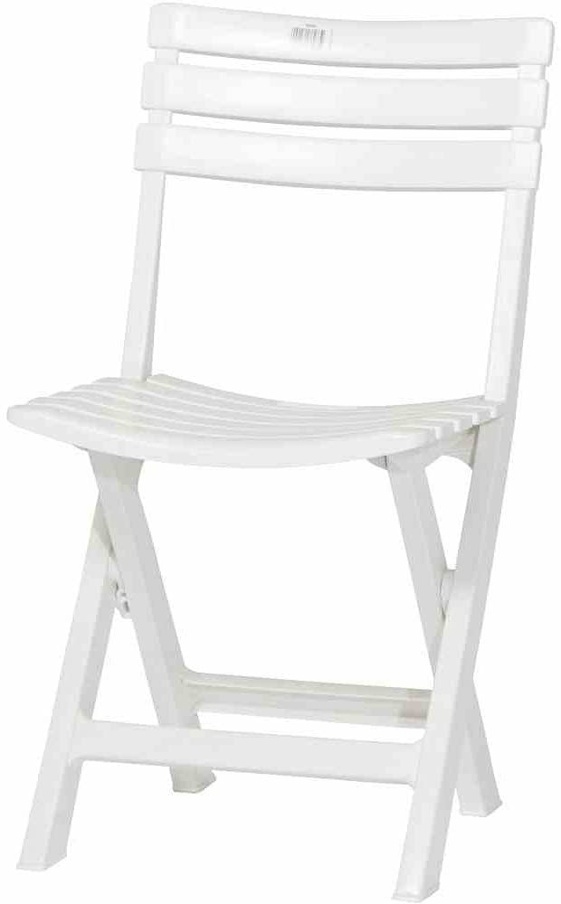 Silla de resina blanca plegable Saturnia