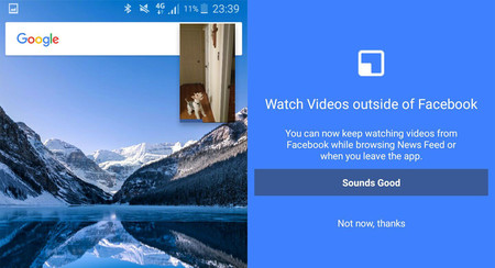 Facebook te deja ver vídeos en segundo plano aunque cambies de app: ahora es tu turno, YouTube